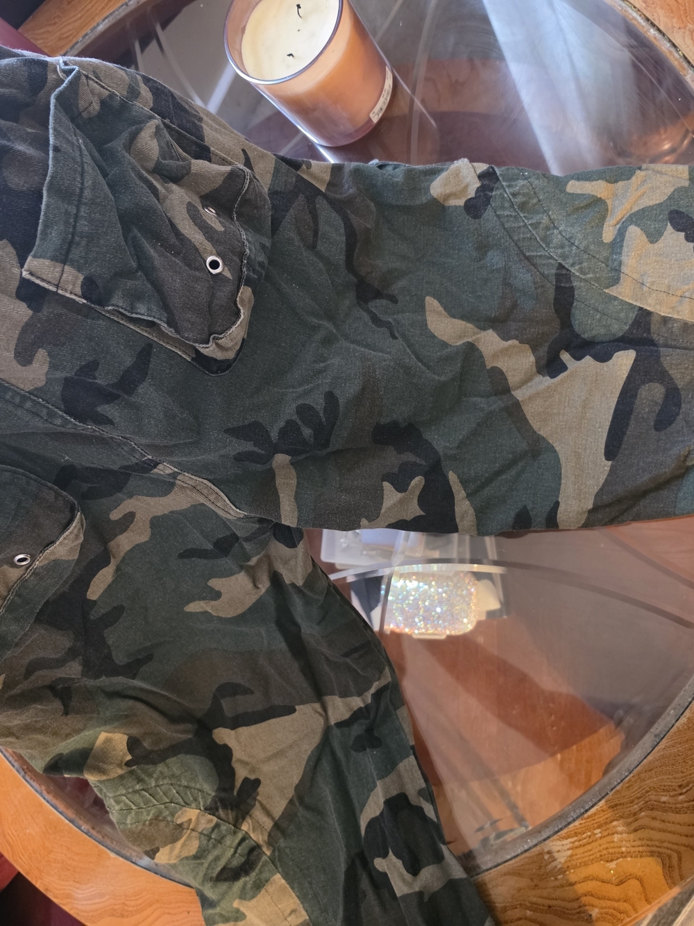 Olive Green Camo Utility Pants